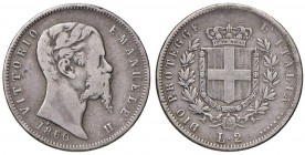 Bologna – Vittorio Emanuele II – Re Eletto (1859-1861) - 2 Lire 1860 - Gig. 6 RR
BB