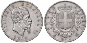 Milano – Vittorio Emanuele II (1861-1878) - 5 lire 1869 - Gig. 39 NC
qSPL