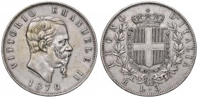 Roma – Vittorio Emanuele II (1861-1878) - 5 lire 1870 - Gig. 41 R
qSPL