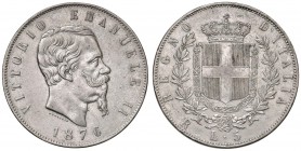 Roma – Vittorio Emanuele II (1861-1878) - 5 lire 1876 - Gig. 51 C
qSPL