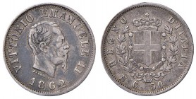 Napoli – Vittorio Emanuele II (1861-1878) - 50 Centesimi 1862 - Gig. 72 R
BB