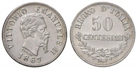 Napoli – Vittorio Emanuele II (1861-1878) - 50 Centesimi 1867 - Gig. 81 NC Pulita.
SPL+