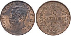 Birmingham – Vittorio Emanuele II (1861-1878) - 10 Centesimi 1867 - Gig. 98 C
qFDC