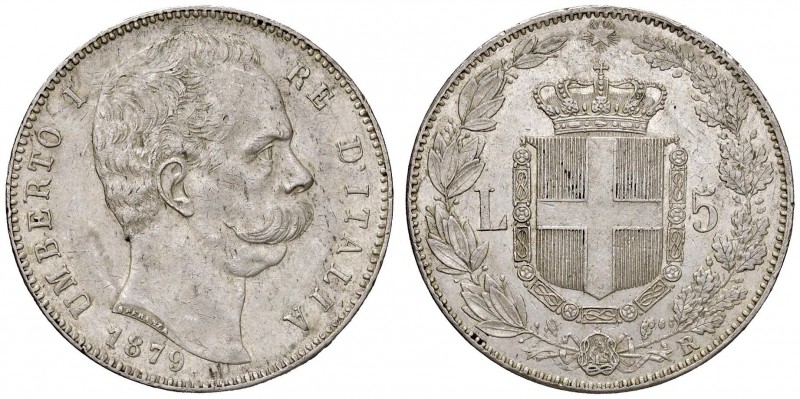 Umberto I (1878-1900) - 5 Lire 1879 - Gig. 24 C Colpetti.
BB-SPL