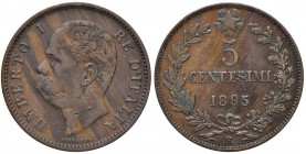 Umberto I (1878-1900) - 5 Centesimi 1895 - Gig. 51 R
BB