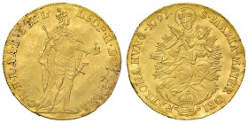 Ungheria – Leopoldo II (1790-1792) - Ducato 1791 - Fr. 205 C 3,46 grammi. Difetti.
BB+