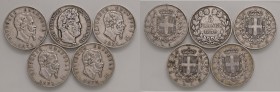 Regno d'Italia - Lotto di 5 monete -
Come da foto.