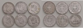 Regno d'Italia - Lotto di 6 monete -
Come da foto.