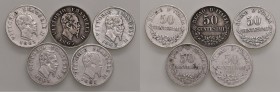 Regno d'Italia - Lotto di 5 monete -
Come da foto.