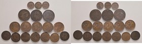 Regno d'Italia - Lotto di 18 monete -
Come da foto.