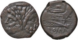 ROMANE REPUBBLICANE - ANONIME - Monete senza simboli (dopo 211 a.C.) - Asse - Testa di Giano /R Prua di nave a d. (AE g. 3,9)
 
BB+