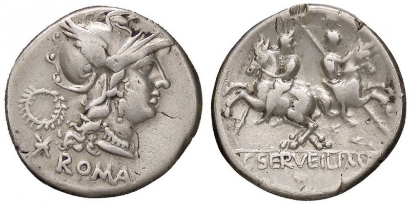 ROMANE REPUBBLICANE - SERVILIA - C. Servilius M. f. (136 a.C.) - Denario - Testa...
