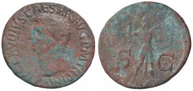 ROMANE IMPERIALI - Claudio (41-54) - Asse - Testa a s. /R Pallade andante a d. con lancia e scudo C. 84; RIC 100 (AE g. 10,76) Sedimenti
 Sedimenti
...