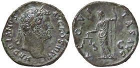 ROMANE IMPERIALI - Adriano (117-138) - Sesterzio - Testa laureata a d. /R L'Equità stante a s. con bilancia e scettro C. 125 (AE g. 23,57) Ritocchi
 ...