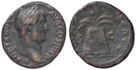 ROMANE IMPERIALI - Adriano (117-138) - Asse - Busto laureato e drappeggiato a d. /R Modio con spighe C. 174; RIC 798 (AE g. 11,82)
 
BB