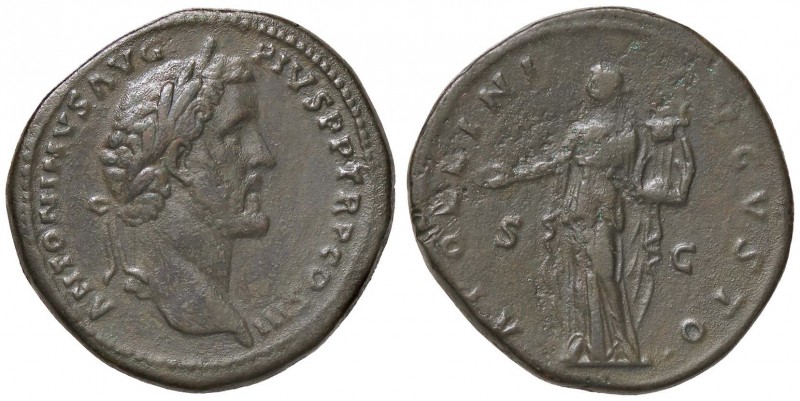 ROMANE IMPERIALI - Antonino Pio (138-161) - Sesterzio - Testa laureata a d. /R A...