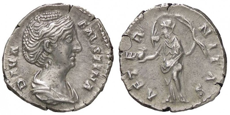 ROMANE IMPERIALI - Faustina I (moglie di A. Pio) - Denario - Busto drappeggiato ...