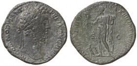 ROMANE IMPERIALI - Commodo (177-192) - Sesterzio - Testa laureata a d. /R Giove stante a s. con scettro e fulmine, ai suoi piedi un'aquila (AE g. 20,3...