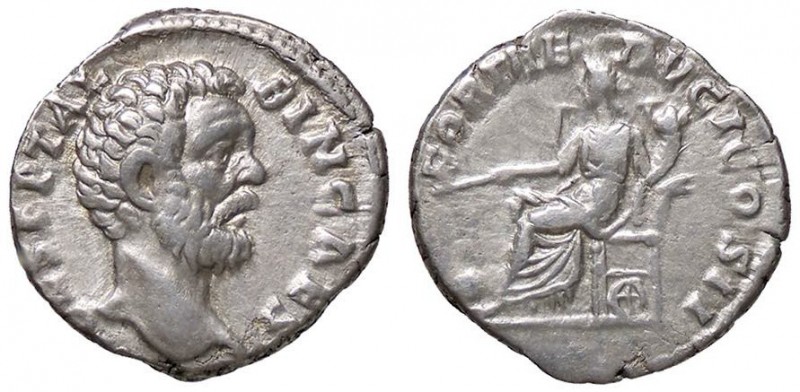 ROMANE IMPERIALI - Clodio Albino (193-195) - Denario - Testa a d. /R Fortuna sed...