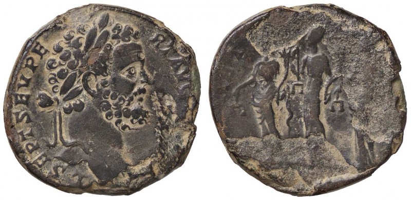 ROMANE IMPERIALI - Settimio Severo (193-211) - Sesterzio - Busto laureato e cora...