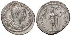 ROMANE IMPERIALI - Alessandro Severo (222-235) - Denario - Busto laureato e drappeggiato a d. /R Marte stante a s. con ramo d'ulivo e lancia volta in ...
