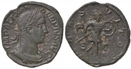 ROMANE IMPERIALI - Alessandro Severo (222-235) - Sesterzio - Busto laureato e drappeggiato a d. /R Marte andante a d. con lancia e scudo C. 163 (AE g....