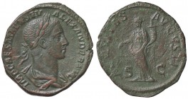 ROMANE IMPERIALI - Alessandro Severo (222-235) - Sesterzio - Busto laureato e drappeggiato a d. /R L'Equità stante a s. con bilancia e cornucopia C. 2...