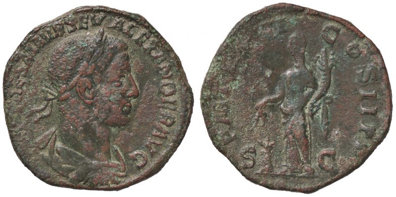 ROMANE IMPERIALI - Alessandro Severo (222-235) - Sesterzio - Busto laureato e dr...