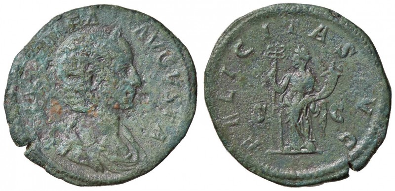 ROMANE IMPERIALI - Giulia Mamea (madre di A. Severo) - Sesterzio - Busto diadema...