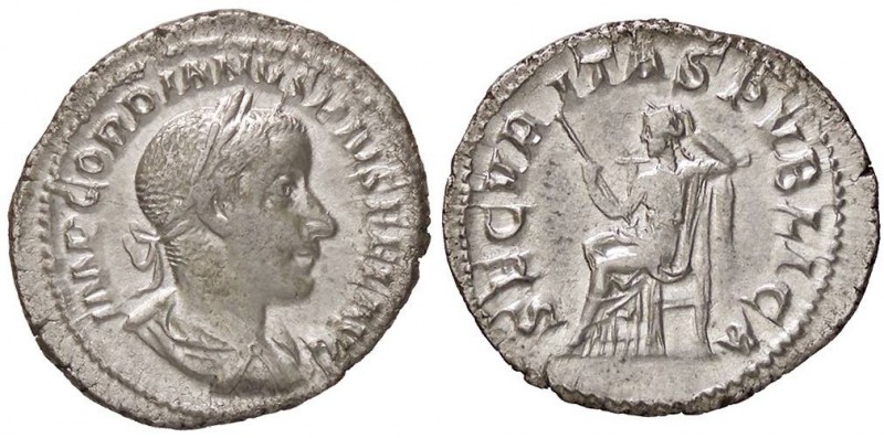 ROMANE IMPERIALI - Gordiano III (238-244) - Denario - Busto laureato e drappeggi...