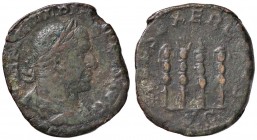 ROMANE IMPERIALI - Filippo I (244-249) - Sesterzio - Busto laureato e drappeggiato a d. /R Quattro insegne militari, la terza è sormontata da aquila r...