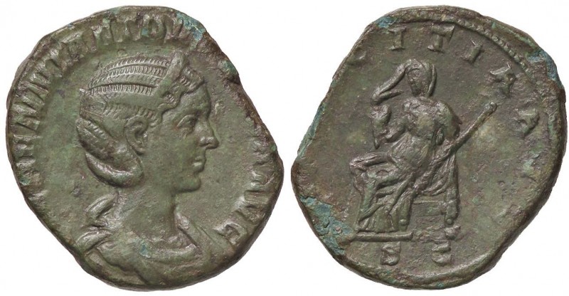 ROMANE IMPERIALI - Erennia Etruscilla (moglie di Traiano Decio) - Sesterzio - Bu...