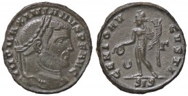 ROMANE IMPERIALI - Massimiano Ercole (286-310) - Follis (Siscia) - Testa laureata a d. /R Il Genio stante a s. con patera e cornucopia (MI g. 4,16)
 ...