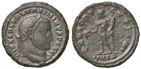 ROMANE IMPERIALI - Massimino II (305-313) - Follis (Cizico) - Testa laureata a d. /R Il Genio stante a s. con patera e cornucopia (MI g. 6,58)
 
qSP...