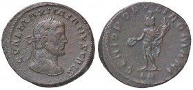 ROMANE IMPERIALI - Galerio Massimiano (305-311) - Follis - Busto laureato a d. /R Il Genio stante a s. con patera e cornucopia (MI g. 9,72)
 
BB+
