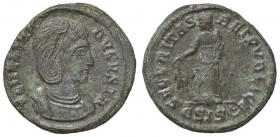 ROMANE IMPERIALI - Elena (madre di Costantino I) - AE 3 (Siscia) - Busto diademato e drappeggiato a d. /R La Sicurezza stante a s. con un ramo nella d...