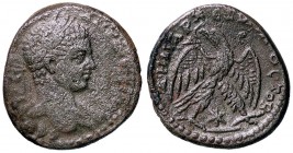 ROMANE PROVINCIALI - Caracalla (198-217) - Tetradracma (Antiochia ad Orontem) - Busto laureato a d. /R Aquila stante con corona nel becco; in esergo, ...