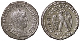 ROMANE PROVINCIALI - Filippo I (244-249) - Tetradracma (Antiochia) - Busto laureato e drappeggiato a d. /R Aquila stante a d. con corona nel becco Sea...