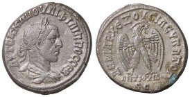 ROMANE PROVINCIALI - Filippo II (247-249) - Tetradracma (Antiochia ad Orontem) - Busto laureato a d. /R Aquila ad ali aperte a d., con corona nel becc...