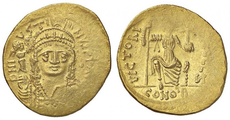 BIZANTINE - Giustino II (565-578) - Solido - Busto diademato e corazzato di fron...