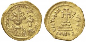 BIZANTINE - Eraclio e Eraclio Costantino (613-638) - Solido - I busti coronati di fronte /R Croce su tre gradini Ratto 1364/1365; Sear 738 (AU g. 4,29...