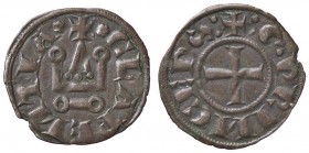 LE CROCIATE - CHIARENZA - Guglielmo II (1246-1278) - Denaro tornese Metcalf 922/41; Gamb. 202 (MI g. 0,87)
 
qSPL