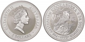ESTERE - AUSTRALIA - Elisabetta II (1952) - 2 Dollari 1993 - Kookaburra Kr. 179 AG
 
FS