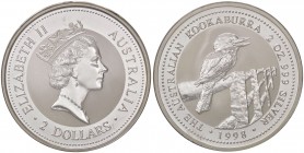 ESTERE - AUSTRALIA - Elisabetta II (1952) - 2 Dollari 1998 - Kookaburra Kr. 636 AG
 
FS
