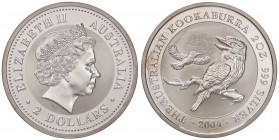 ESTERE - AUSTRALIA - Elisabetta II (1952) - 2 Dollari 2004 - Due kookaburra, uno è in volo Kr. 881 AG
 
FS