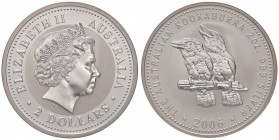 ESTERE - AUSTRALIA - Elisabetta II (1952) - 2 Dollari 2006 - Due kookaburra AG
 
FS