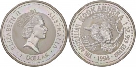 ESTERE - AUSTRALIA - Elisabetta II (1952) - Dollaro 1994 - Kookaburra Kr. 212.1 AG
 
FS
