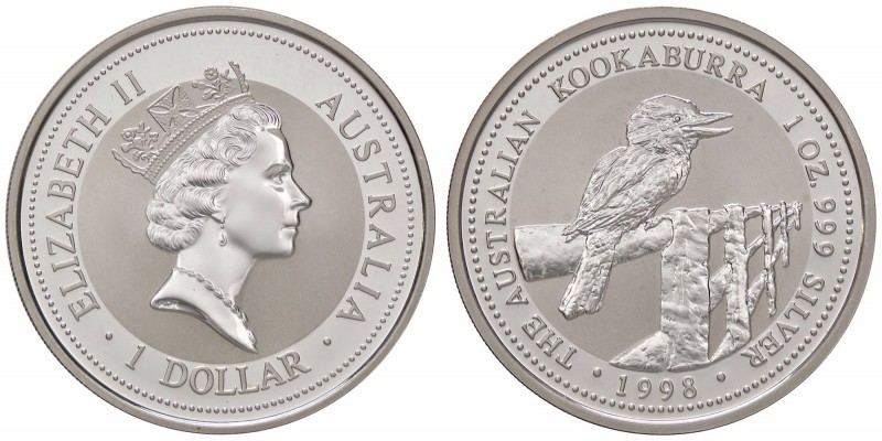 ESTERE - AUSTRALIA - Elisabetta II (1952) - Dollaro 1998 - Kookaburra Kr. 362 AG...