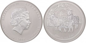 ESTERE - AUSTRALIA - Elisabetta II (1952) - Dollaro 2015 - Anno della capra AG
 
FDC