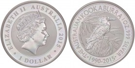 ESTERE - AUSTRALIA - Elisabetta II (1952) - Dollaro 2015 - Kookaburra AG
 
FS
